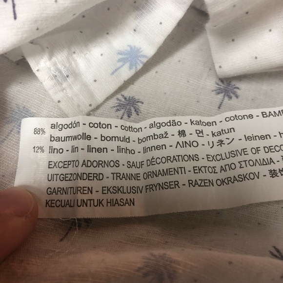 🎉3 For 15$🎉 Baby Boy White Summer Button Down Shirt With Palmtrees Size 18-24 - Picture 5 of 5